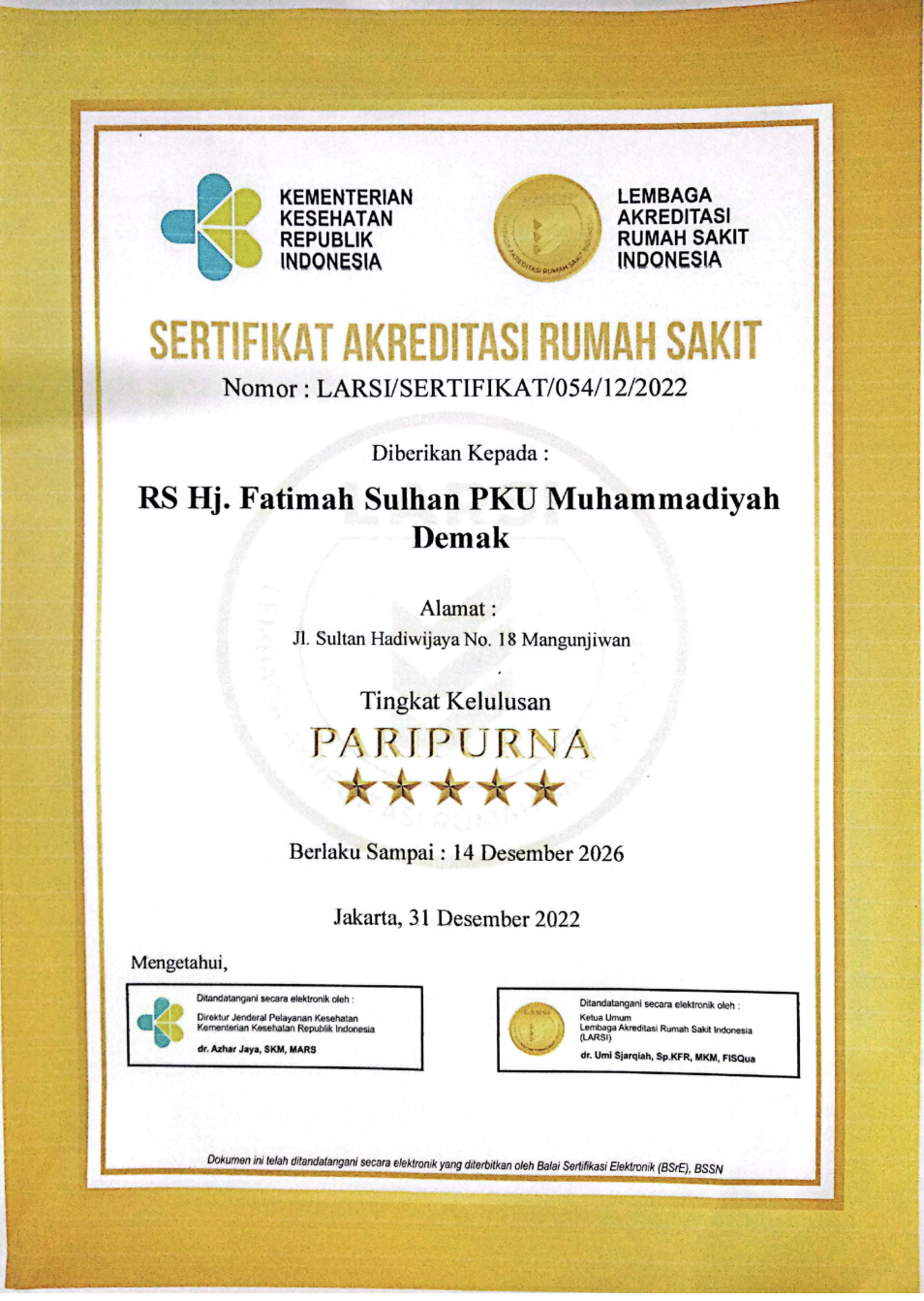 Paripurna LARSI 2022