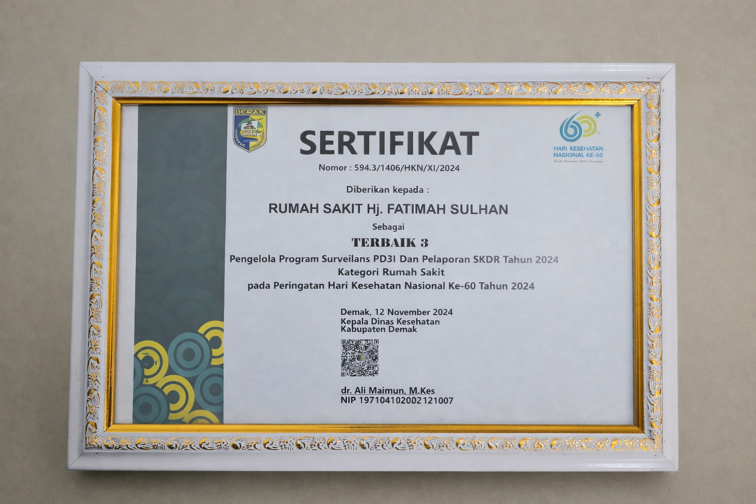 TERBAIK 3  Pengelola Program Surveilans PD3I dan Pelaporan SKDR Tahun 2024